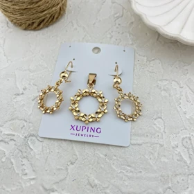 نیم ست زنانه طرح گل دایره ژوپینگ، ظرافت در یک نگاه Xuping