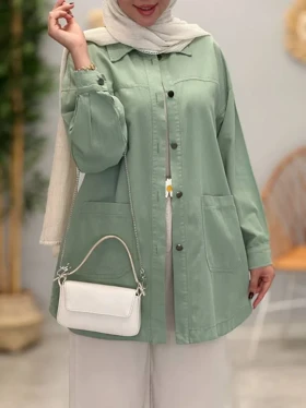 3379-مانتو کتان مرداس