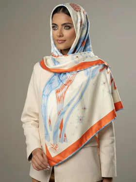 روسری نخ گوزن و ستاره‌های شب
