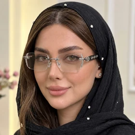 عینک فریم لس کروم هارتز کد 2924 Chrome Hearts
