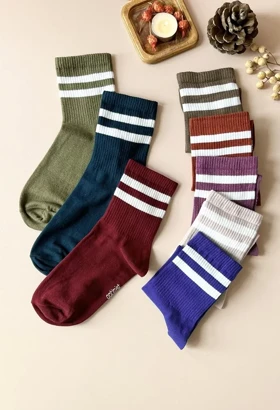 جوراب نیم ساق اسپرت دو خط یونیسکس