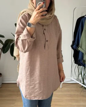 تونیک مانتویی دو دگمه