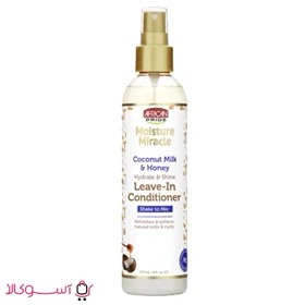 اسپری آبرسان موی فر افریکن پراید مدل coconut milk & honey حجم 237 میل