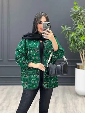 مانتو کتی طرح دار