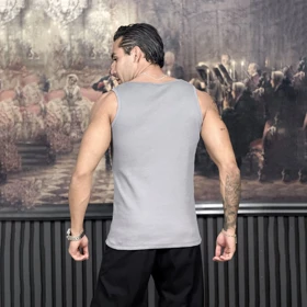 رکابی تنک تاپ کبریتی طوسی Loewe