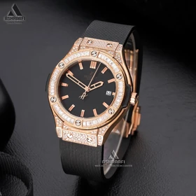 ساعت هوبلو زنانه نگین‌دار Hublot Big Bang BR2