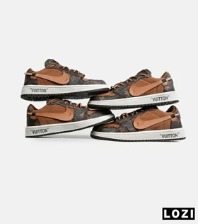 کفش کتانی مردانه و زنامه NIKE jordan 1 x LOUIS VUITTON