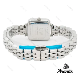 ساعت DW زنانه مربعی استیل صفحه آبی w-3217