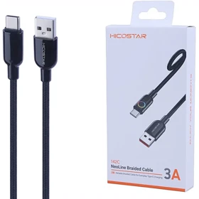 کابل تایپ سی هایکواستار HICOSTAR مدل 142C جریان 3 آمپر 1 متر