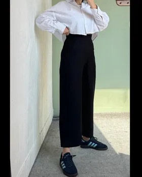 شلوار لینن واید لگ