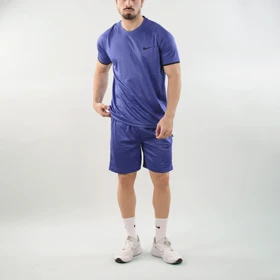 ست تیشرت و شلوارک ورزشی مردانه نایک مدل DS-4M1273 آبی