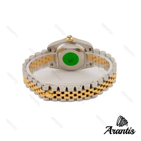 ساعت رولکس زنانه دیت جاست صفحه نگین ایندکس رومی مدیوم w-4115