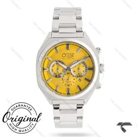 ساعت کرست مردانه 6307-5 استیل صفحه زرد Crest-10939-G