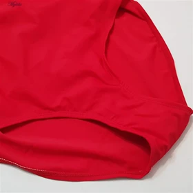 مایو زنانه بی پی سی مدل پشت زیپ‌دار رنگ قرمز کد 5312