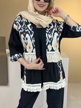 مانتوکتی پایین ریش مشکی