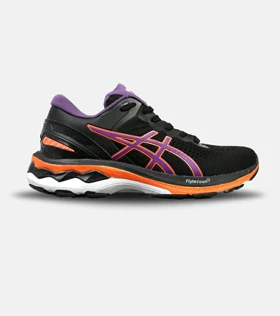 کتانی بزرگ پا مشکی بنفش نارنجی ASICS GEL-KAYANO 27