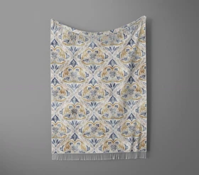 شال مبل ریش دار sofa shawl 120
