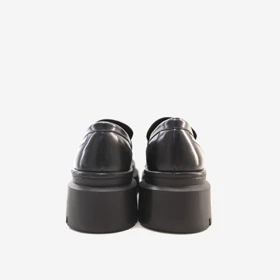 کفش تخت چرم زنانه مشکی مدل serene