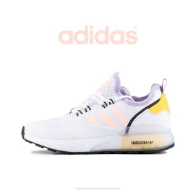 کتانی پیاده روی زنانه آدیداس سفید/رنگی - Adidas ZX 2K Boost White/Pink-Yellow-Purple