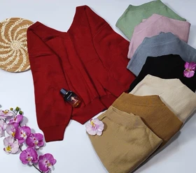 بلور بافت ساده یقه هفت کد 40175