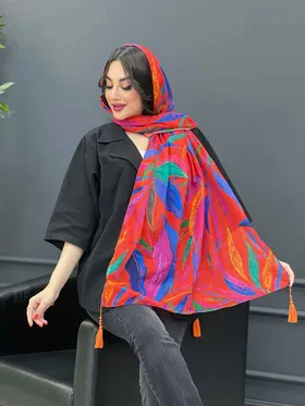 شال منگوله‌دار آبرنگی