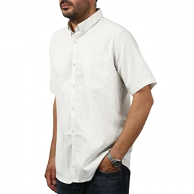 پیراهن آستین کوتاه لینن مردانه مدل 6215944