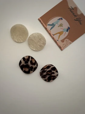 گوشواره دایره رزینی