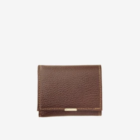 کیف پول چرم جیبی مدل jkj008 (قهوه ای تیره)