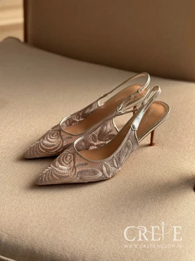 کفش مجلسی گلدوزی پاشنه 8 سانت