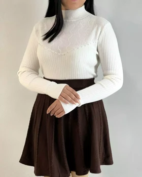 پلیور بافت سینه مروارید کد 5303