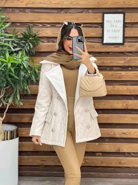 کاپشن چرم شش دکمه