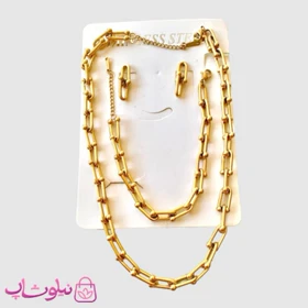 سرویس بدلیجات زنانه طرح تیفانی طلایی (بدون نگین) کد 6991