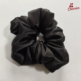 کش اسکرانچی ساتن سایز بزرگ مشکی کد 4