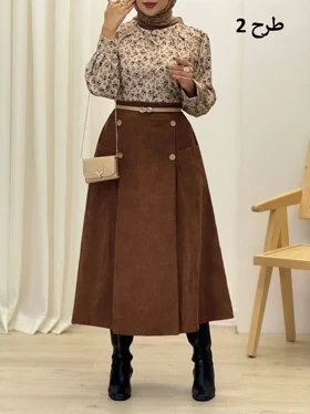 3903-شومیز و دامن هما ( ایراددار )