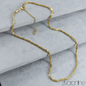 گردنبند مدل خاویاری استیل طلایی 50160