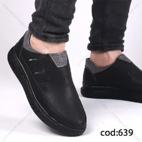 کفش مردانه مشکی طوسی - کد 639(Tb9)