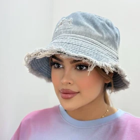 کلاه باکت دورو جین ریش ریش