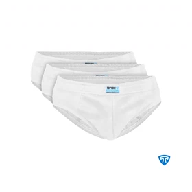 شورت اسلیپ پنبه کش لیفه ای (پک 3 عددی) سفید