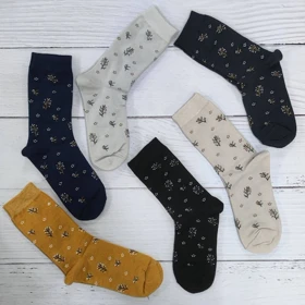 جوراب زنانه ساق‌دار دسته گل