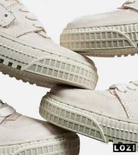 کفش کتانی ساق‌دار کرم OFF WHITE