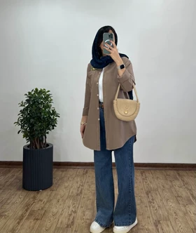 مانتو لینن گلدوزی تن آرا