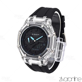 ساعت جی شاک GA2100 مردانه شیشه ای عقربه آبی 106109