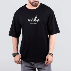 تیشرت قواره دار مشکی مردانه و دخترانه اسپرت جدید مارک NIKE