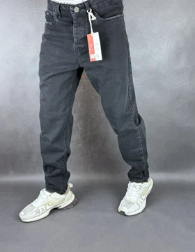 شلوار مام فیت مردانه ذغالی 121