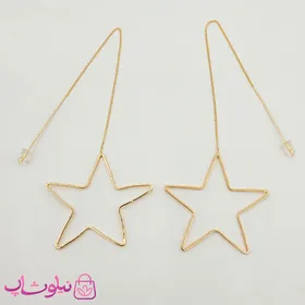 گوشواره بخیه ای ژوپینگ طرح ستاره بزرگ