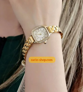 ساعت زنانه طلایی مربعی سون پرنسس