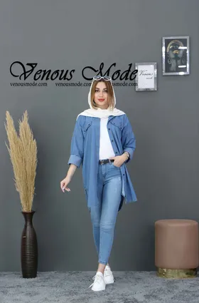 مانتو جین بغل زیپ