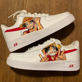 کفش اسپرت ONE PIECE کاستوم کتانی انیمه وان پیس ایرفورس نایک nike air force کد 83960