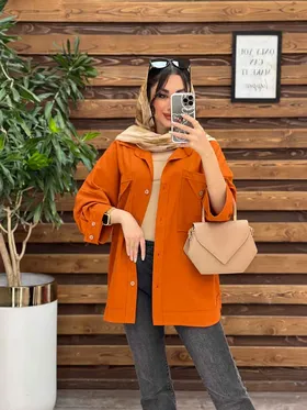 مانتو شومیزی سر جیب مثلثی