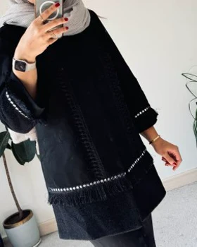 مانتو مزونی مشکی مهشید